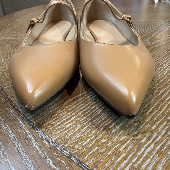 M. Gemi The Fabiana Soft Box Leather Loafer Flat Mary Jane Tan Size 40 US 9 - Picture 3 of 10